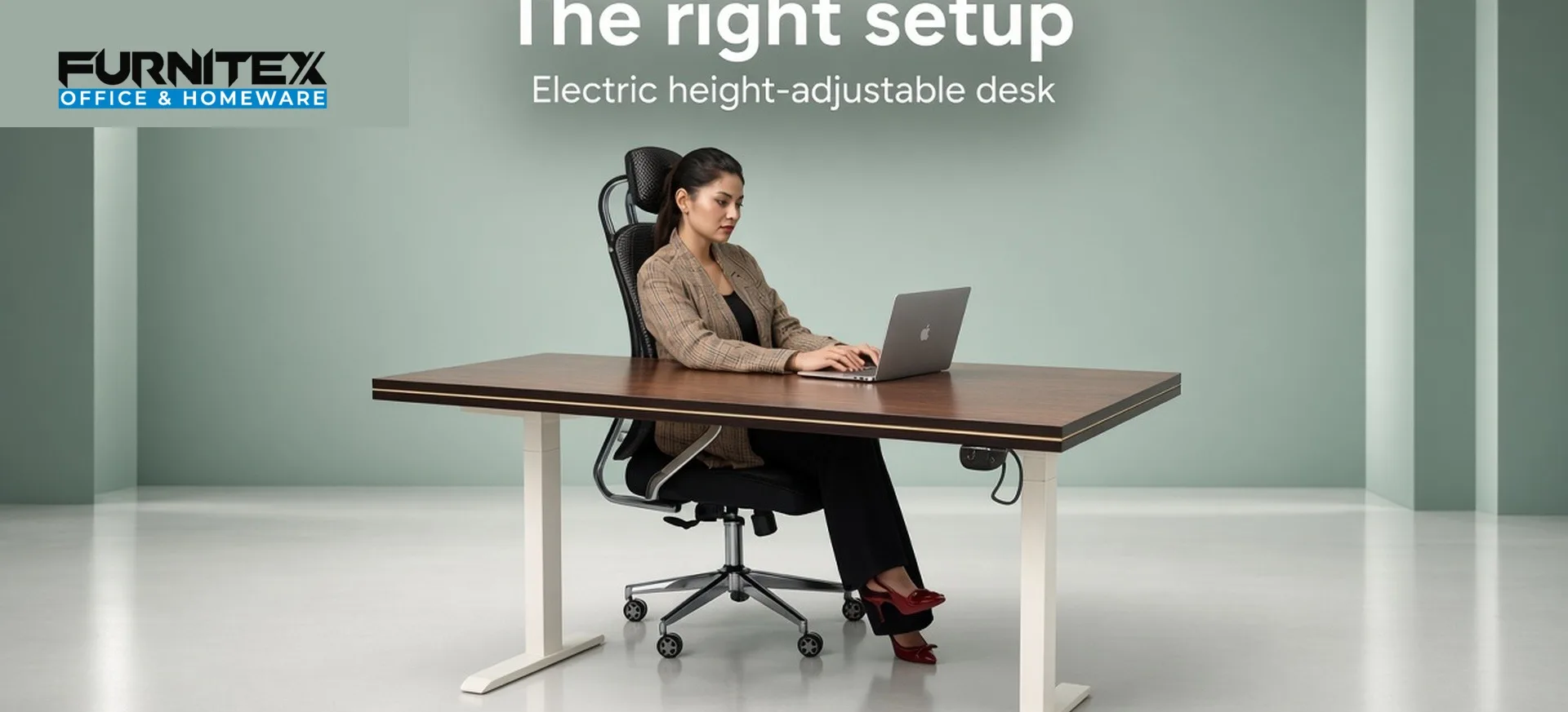 Furnitex electric height-adjustable elevating desk