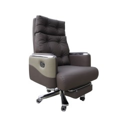 Executive Luxury Boss Chair with Footrest (FT-H0630) Coffee - Boss Chair | Furnitex