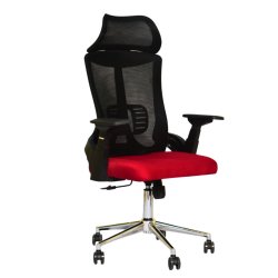Executive Office Chair (FT-HJ053A) Black and (Red Fabric) - Office Chair | Furnitex