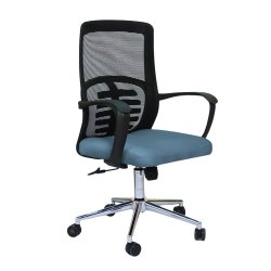 Hydraulic Chair (FT-J166-B) Gray Fabric - Office Chair | Furnitex
