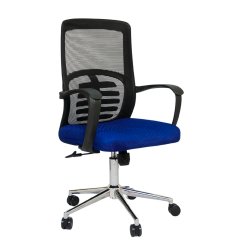 Hydraulic Chair (FT-J166-B) Blue Mesh - Office Chair | Furnitex