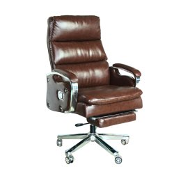 Comfortable Luxury Boss Chair with Footrest (FT-H809) coffee - Boss Chair | Furnitex
