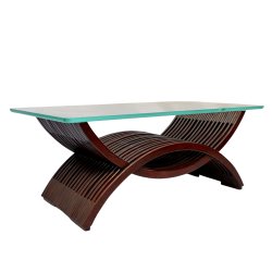 Dual Quarter Moon Shape Center Table (FT-CT01) - Office Table | Furnitex