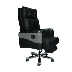 Executive Luxury Boss Chair with Footrest (FT-H0629) Black - Boss Chair | Furnitex
