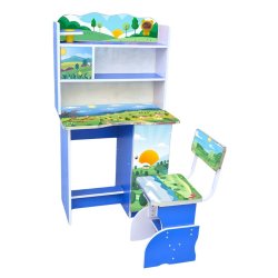 Adjustable Baby Reading Table And Chair With Storage Cabinet (FT-BRT005) - Baby Reading Table And Chair | Furnitex