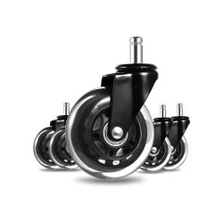 Rubber Caster Set x5 for Hydraulic Chair - Chair Accessories | Furnitex