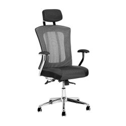 Revolving Office Chair (FT-HB698) Black - Office Chair | Furnitex