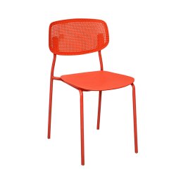 Plastic Ace Restaurant Chair (FT-PCC02) Red - Restaurant Chair | Furnitex