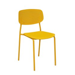 Plastic Ace Canteen Chair (FT-PCC03) Yellow - Restaurant Chair | Furnitex