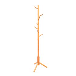 Wooden Coat Rack Stand with 8 Hooks (FT-S605) Cream - Wooden Coat Stand | Furnitex