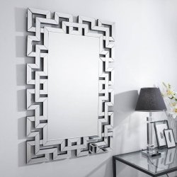 Art Decorative Wall Mirrors Large Grecian Venetian Mirror for Hotel Home Vanity Sliver Mirror 31.5" W x47" H - Others | Furnitex