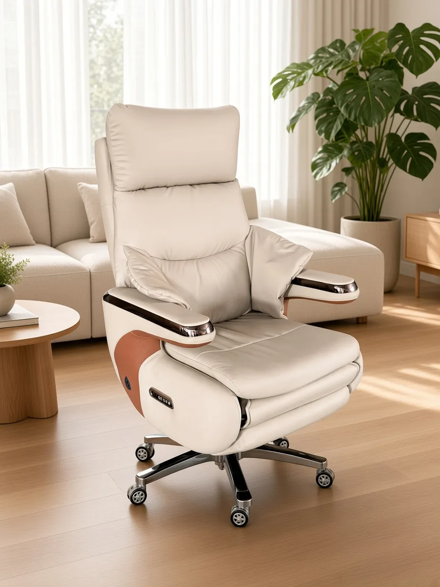 Wavex AR13 light gray boss chair in a modern apartment living room