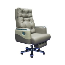 Executive Luxury Boss Chair with Footrest (FT-H0630) Coffee - Boss Chair | Furnitex